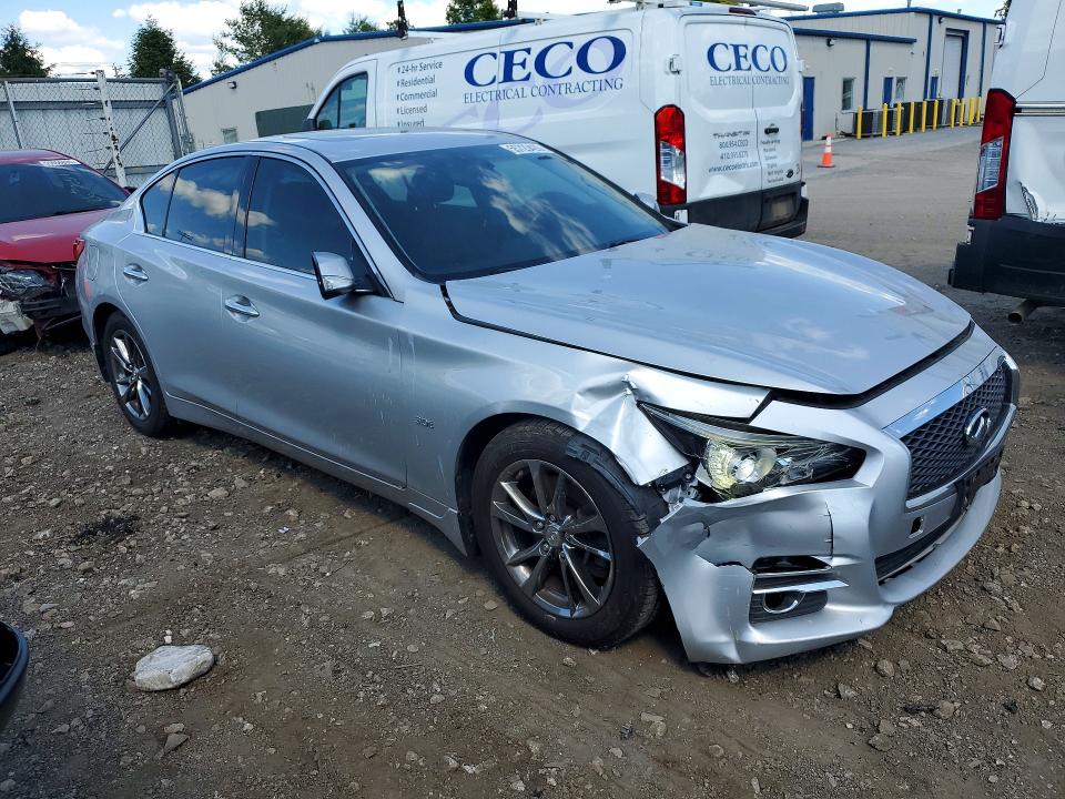 2017 Infiniti VIN JN1EV7ARXHM838976 COPART salvage auction — FRONT END, Md - Cert Of Salvage > 75% Damage, sold $3,550 on 2026-07-06 (photo 4)