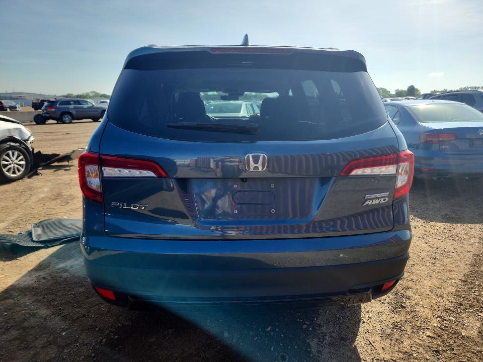 2022 Honda Pilot VIN 5FNYF6H29NB046610 COPART salvage auction — FRONT END, IL - SALVAGE CERTIFICATE, sold $13,400 on 2026-07-28 (photo 6)