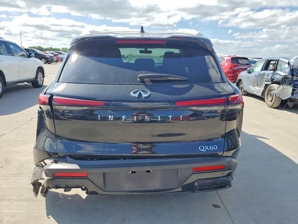 2025 Infiniti Qx60 VIN 5N1AL1FRXSC344858 COPART salvage auction — FRONT END, Tx - Salvage Vehicle Title, sold $3,550 on 2026-07-27 (photo 6)