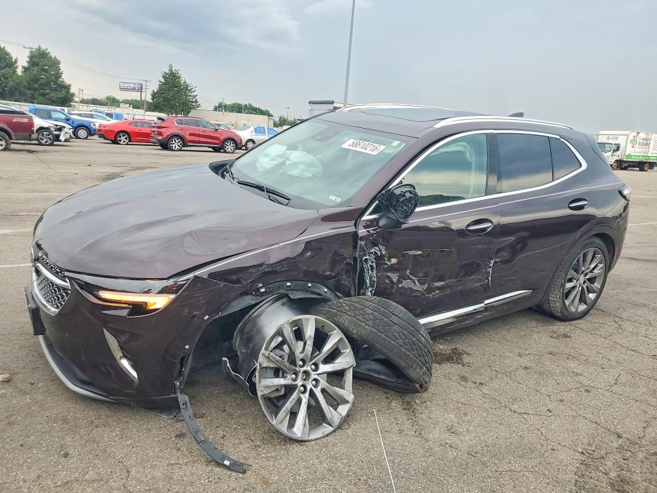 2021 Buick Envision VIN LRBFZSR41MD120419 COPART salvage auction — FRONT END, In - Cert Of Title-Salvage Title, sold $80 on 2026-07-31 (photo 1)