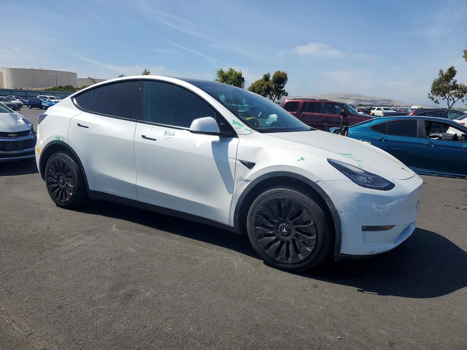 2022 Tesla VIN 7SAYGDEE4NF434864 COPART salvage auction — FRONT END, Ca - Salvage Certificate, sold $9,700 on 2026-07-15 (photo 4)