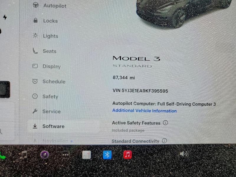 2019 Tesla VIN 5YJ3E1EA9KF395595 COPART salvage auction — FRONT END, Co - Salvage Title, sold $3,350 on 2026-07-14 (photo 9)