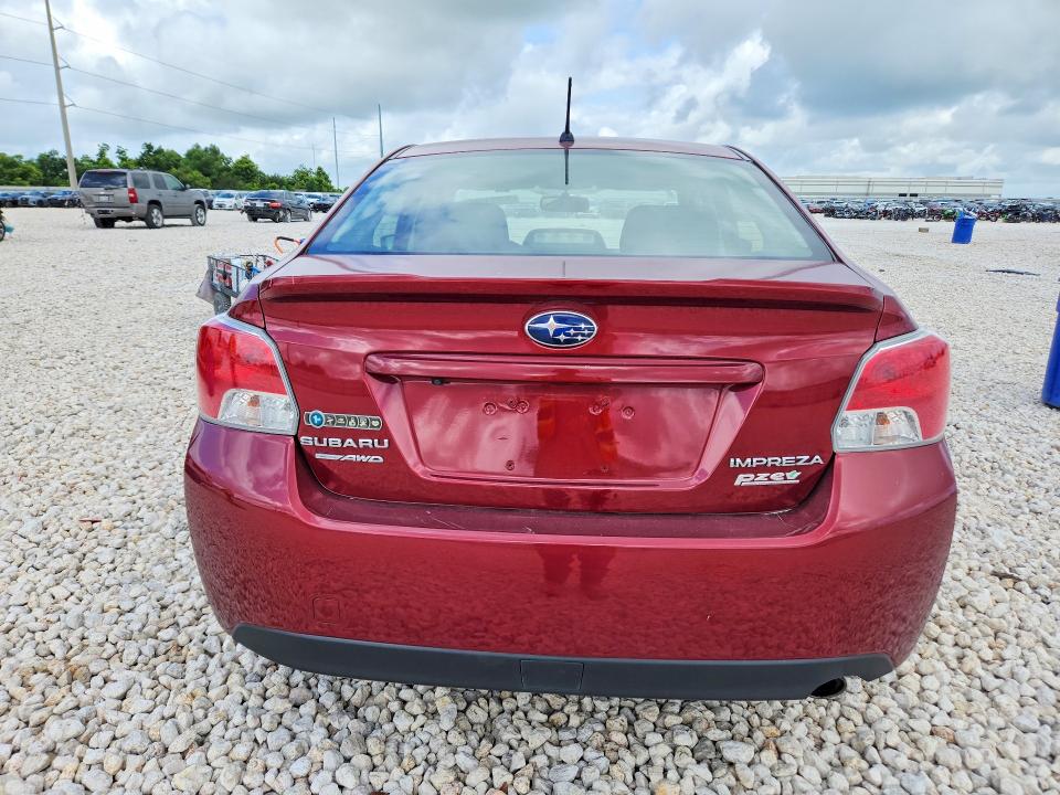 2016 Subaru Impreza VIN JF1GJAF67GH013732 COPART salvage auction — FRONT END, Tx - Salvage Vehicle Title, sold $70 on 2026-07-23 (photo 6)