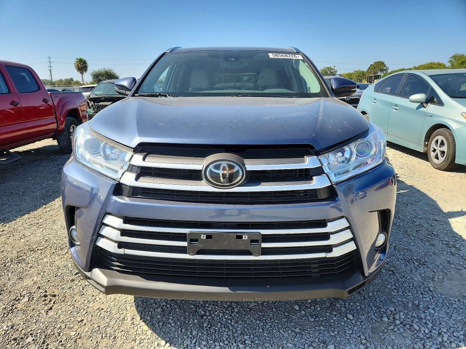 2019 Toyota Highlander VIN 5TDKZRFH4KS323127 COPART salvage auction — SIDE, CA - SALVAGE CERTIFICATE, sold $8,100 on 2026-07-31 (photo 5)