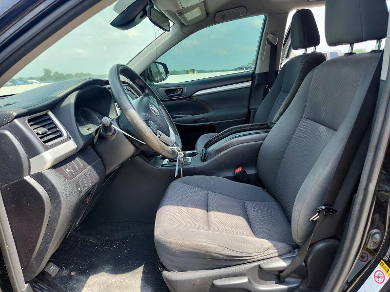 2018 Toyota Highlander VIN 5TDBZRFH5JS845750 COPART salvage auction — FRONT END, Mi - Certificate Of Title, sold $5,300 on 2026-07-09 (photo 7)