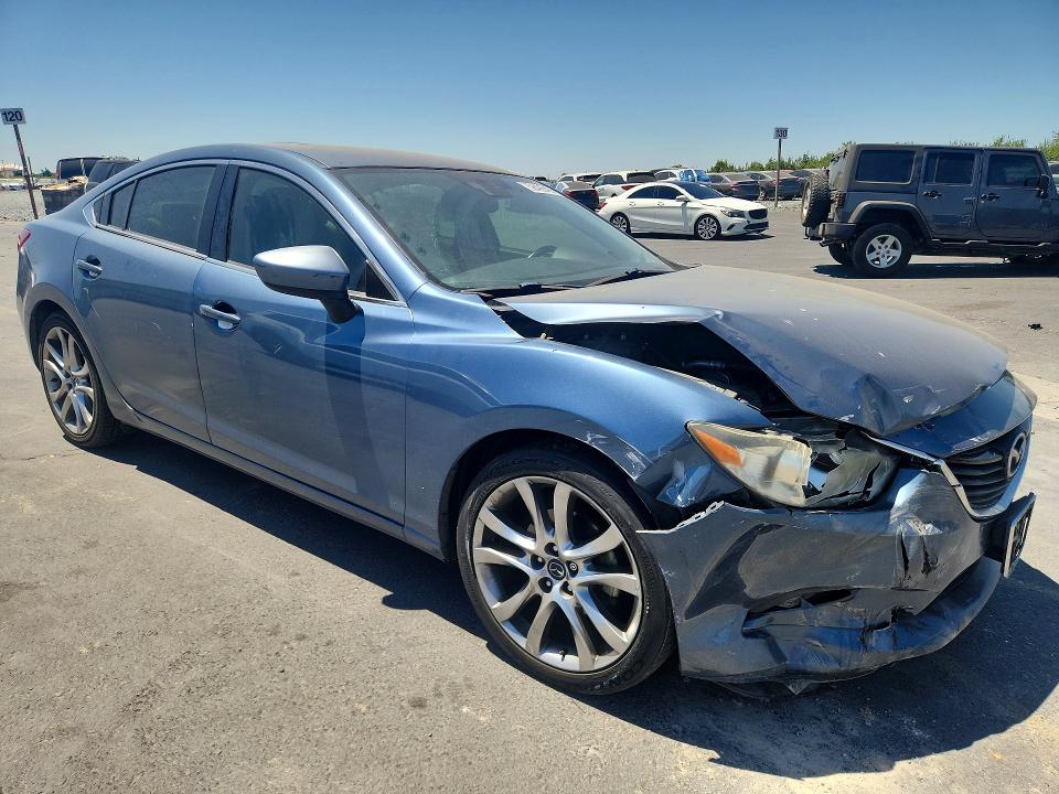 2014 Mazda 6 VIN JM1GJ1W52E1113065 COPART salvage auction — FRONT END, Ca - Salvage Certificate, sold $675 on 2026-07-02 (photo 4)