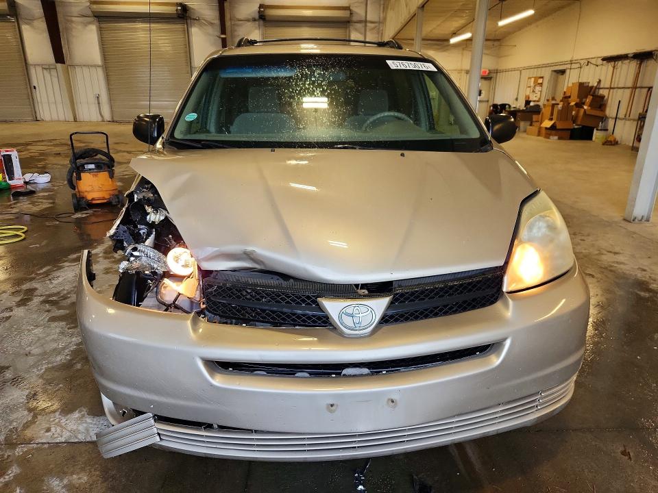 2005 Toyota Sienna VIN 5TDZA23C45S320674 COPART salvage auction — FRONT END, Mn - Cert Of Title-Prior Salvage, sold $475 on 2026-07-27 (photo 5)