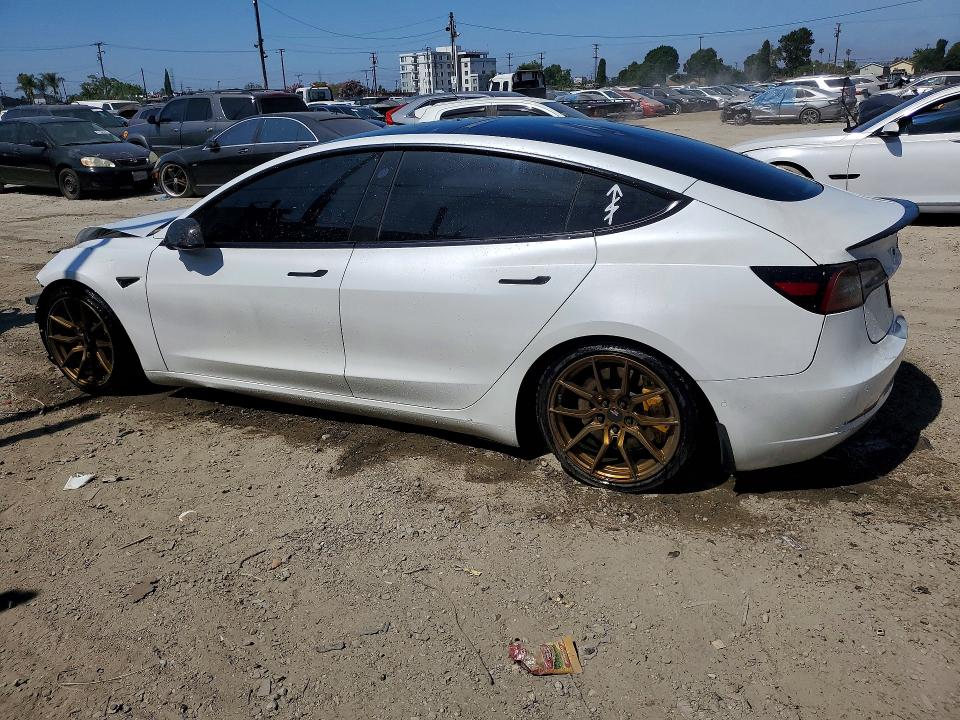 2022 Tesla Model 3 VIN 5YJ3E1EA7NF167664 COPART salvage auction — FRONT END, Ca - Salvage Certificate, sold $6,100 on 2026-07-08 (photo 2)