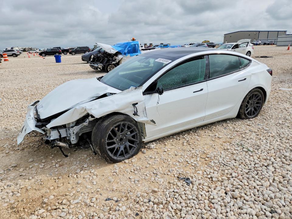2025 Tesla Model 3 VIN 5YJ3E1EA4SF984165 COPART salvage auction — FRONT END, Tx - Salvage Vehicle Title, sold $70 on 2026-07-30 (photo 1)