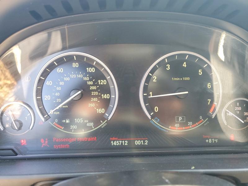 2016 BMW 5 series VIN WBA5B3C51GG253061 COPART salvage auction — FRONT END, IN - CERTIFICATE OF TITLE, sold $3,100 on 2026-07-13 (photo 9)