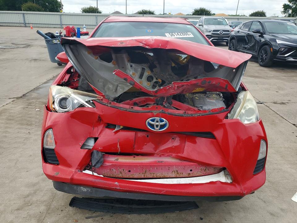 2014 Toyota Prius VIN JTDKDTB37E1566471 COPART salvage auction — FRONT END, Tx - Salvage Vehicle Title, sold $900 on 2026-07-06 (photo 5)