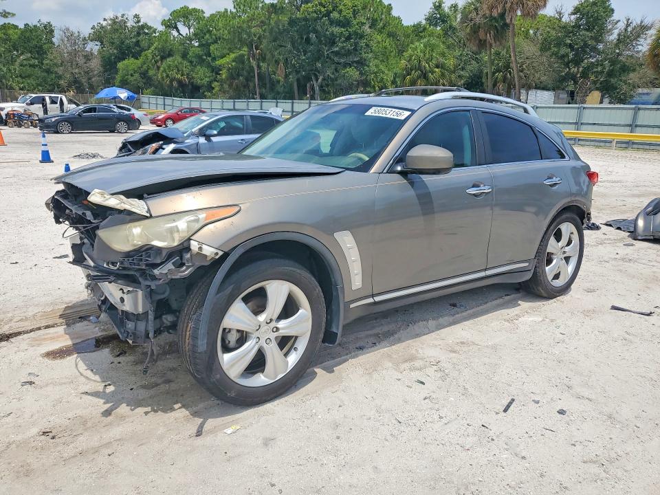 2010 Infiniti Fx35 VIN JN8AS1MU8AM801694 COPART salvage auction — FRONT END, Fl - Cert Of Title Slvg Rebuildable, sold $700 on 2026-07-08 (photo 1)