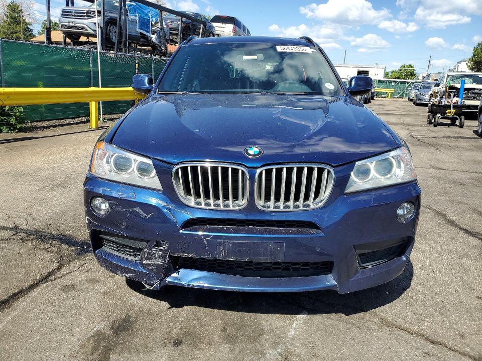 2014 BMW X3 VIN 5UXWX7C55E0E81054 COPART salvage auction — FRONT END, Co - Public - Salvage Title, sold $325 on 2026-07-21 (photo 5)