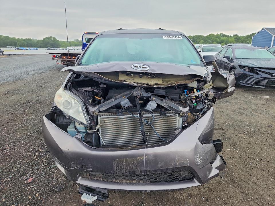 2012 Toyota Sienna VIN 5TDDK3DC2CS046223 COPART salvage auction — FRONT END, Ma - Cert Of Title-Reconstrctd Coll, sold $400 on 2026-07-22 (photo 5)