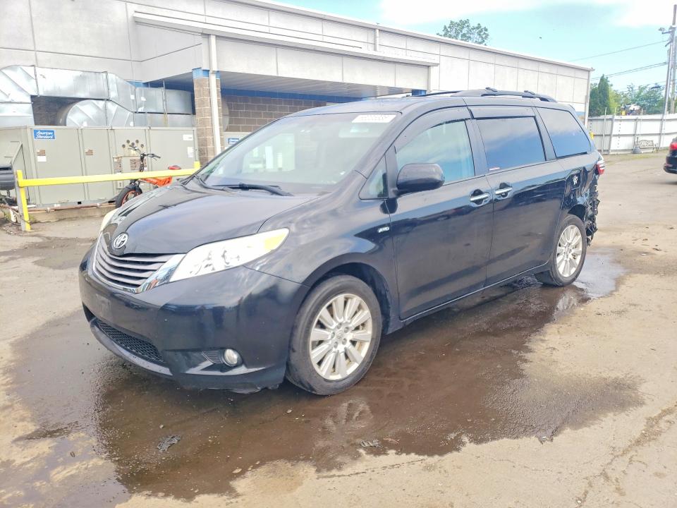 2017 Toyota Sienna VIN 5TDDZ3DC6HS162852 COPART salvage auction — REAR END, Ct - Cert Of Title-Salvage, sold $4,250 on 2026-07-14 (photo 1)
