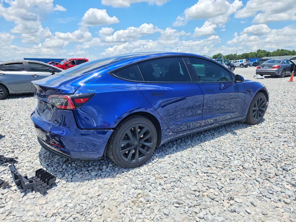 2023 Tesla Model 3 VIN 5YJ3E1EA2PF581664 COPART salvage auction — REAR END, Salvage Title, sold $9,700 on 2026-07-17 (photo 3)