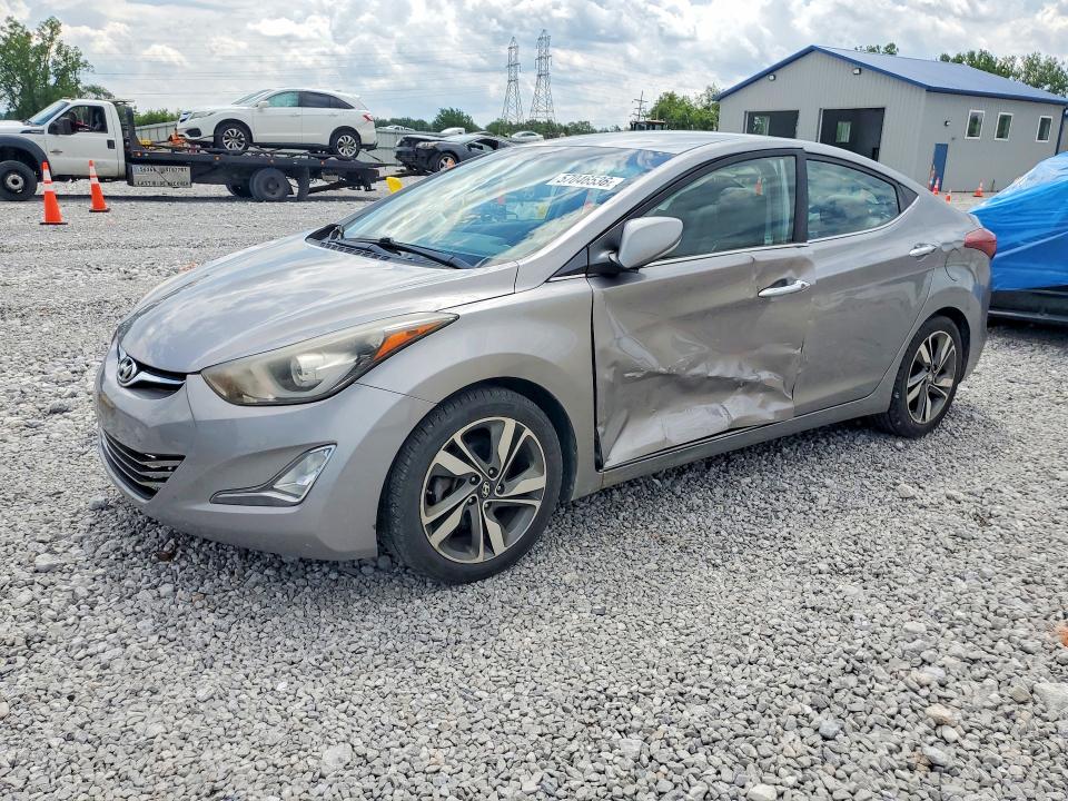 2014 Hyundai Elantra VIN KMHDH4AE2EU156922 COPART salvage auction — SIDE, OH - CERT OF TITLE-SALVAGE, sold $600 on 2026-07-02 (photo 1)