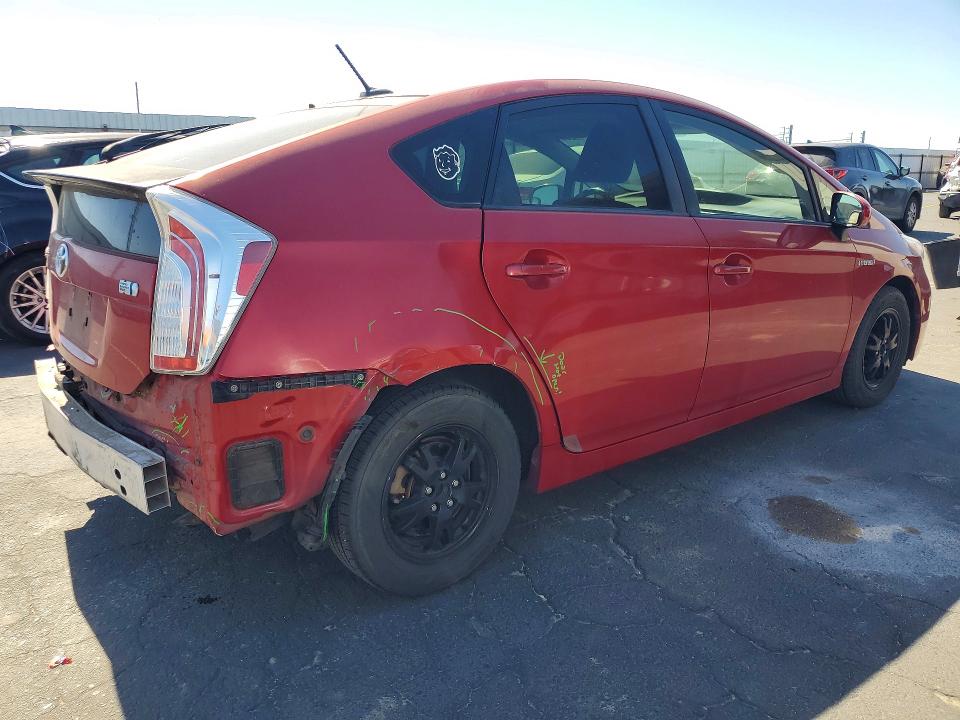 2013 Toyota Prius VIN JTDKN3DU7D1709680 COPART salvage auction — REAR END, Ca - Salvage Certificate, sold $1,300 on 2026-07-02 (photo 3)