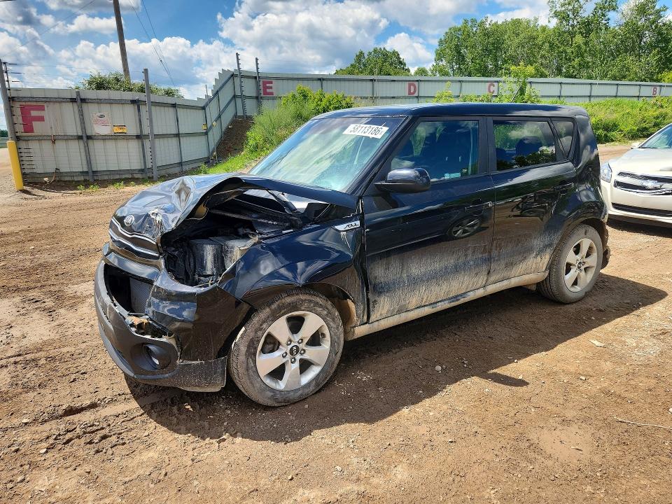 2019 Kia VIN KNDJN2A27K7696092 COPART salvage auction — FRONT END, Mi - Certificate Of Title, sold $300 on 2026-07-22 (photo 1)