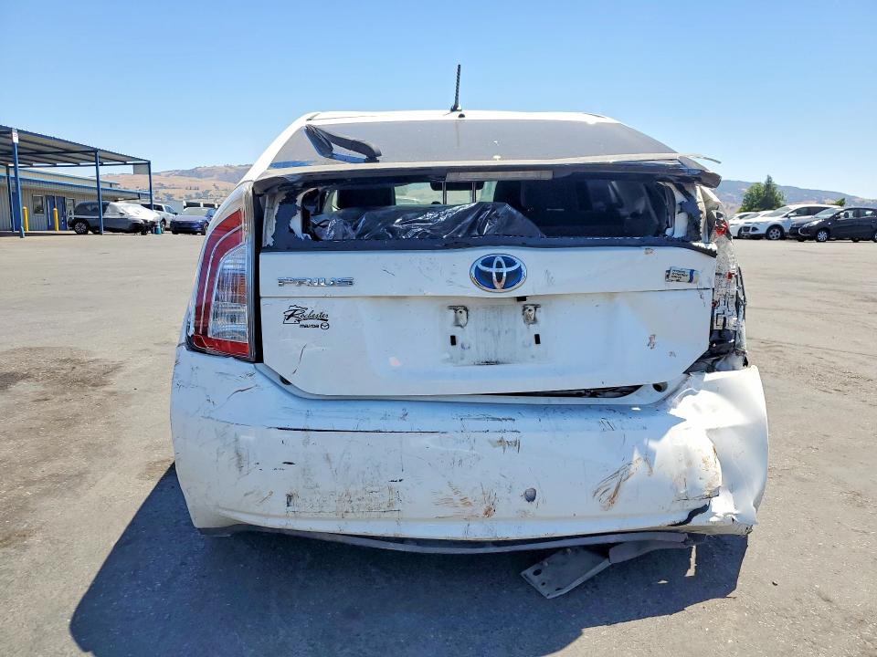 2012 Toyota Prius VIN JTDKN3DU3C5449401 COPART salvage auction — REAR END, CA - SALVAGE CERTIFICATE, sold $100 on 2026-07-28 (photo 6)