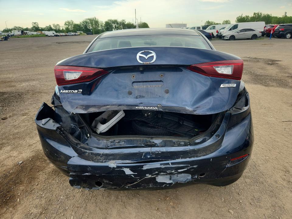 2016 Mazda 3 VIN 3MZBM1U76GM309163 COPART salvage auction — REAR END, Qc - Gravement Accidente, sold $2,400 on 2026-09-08 (photo 6)
