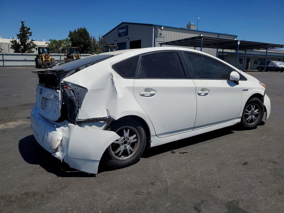 2012 Toyota Prius VIN JTDKN3DU3C5449401 COPART salvage auction — REAR END, CA - SALVAGE CERTIFICATE, sold $100 on 2026-07-28 (photo 3)