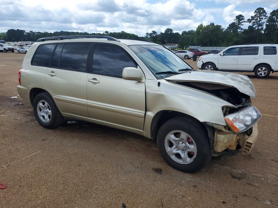 2003 Toyota Highlander VIN JTEGF21A330087571 COPART salvage auction — FRONT END, Tx - Salvage Vehicle Title, sold $600 on 2026-07-06 (photo 4)
