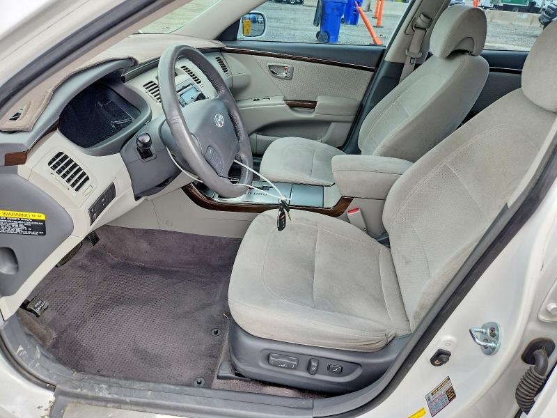2009 Hyundai Azera VIN KMHFC46D79A360047 COPART salvage auction — FRONT END, Co - Public - Salvage Title, sold $1,350 on 2026-07-07 (photo 7)