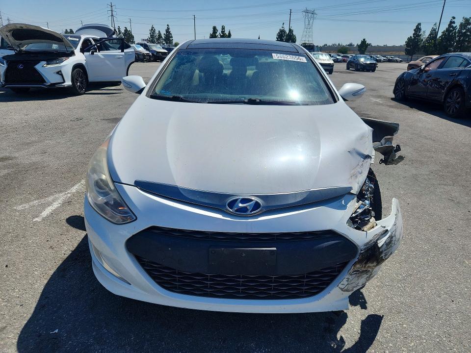 2013 Hyundai Sonata VIN KMHEC4A47DA067115 COPART salvage auction — FRONT END, Ca - Salvage Certificate, sold $675 on 2026-07-23 (photo 5)