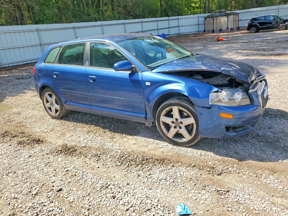 2007 Audi A3 VIN WAUHF78PX7A053348 COPART salvage auction — FRONT END, Nc - Salvage Certificate Of Title, sold $250 on 2026-07-31 (photo 4)