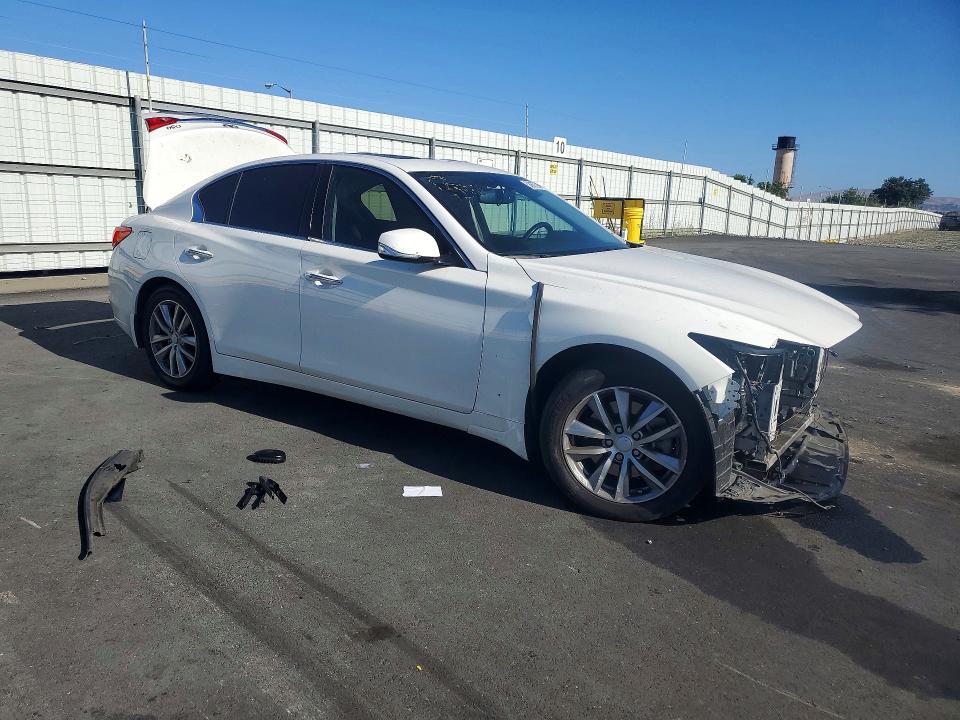 2017 Infiniti Q50 VIN JN1EV7AP1HM731426 COPART salvage auction — FRONT END, Ca - Salvage Certificate, sold $1,400 on 2026-07-22 (photo 4)