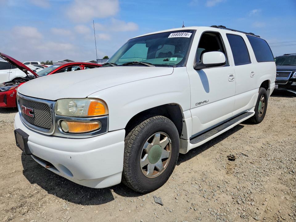 2002 Gmc Denali VIN 1GKFK66U92J253756 COPART salvage auction — REAR END, Ca - Dis/Dlr/Exp Only Clean Title (P), sold $325 on 2026-07-02 (photo 1)