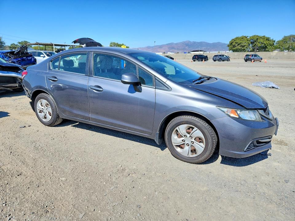 2013 Honda Civic VIN 19XFB2F56DE215379 COPART salvage auction — REAR END, Ca - Salvage Certificate, sold $2,950 on 2026-07-02 (photo 4)