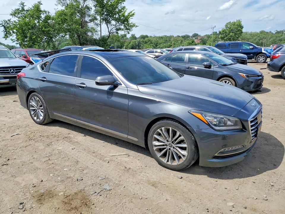 2017 Genesis G80 VIN KMHGN4JE5HU199919 COPART salvage auction — VANDALISM, Md - Cert Of Salvage > 75% Damage, sold $225 on 2026-07-21 (photo 4)