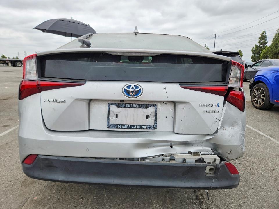 2021 Toyota Prius VIN JTDKAMFU5M3134790 COPART salvage auction — REAR END, Ca - Salvage Certificate, sold $1,450 on 2026-07-21 (photo 6)