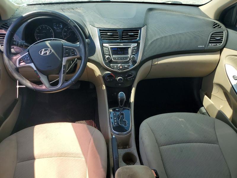 2016 Hyundai Accent VIN KMHCU4AE2GU050416 COPART salvage auction — FRONT END, Al - Cert Of Title-Salvage Title, sold $725 on 2026-07-16 (photo 8)