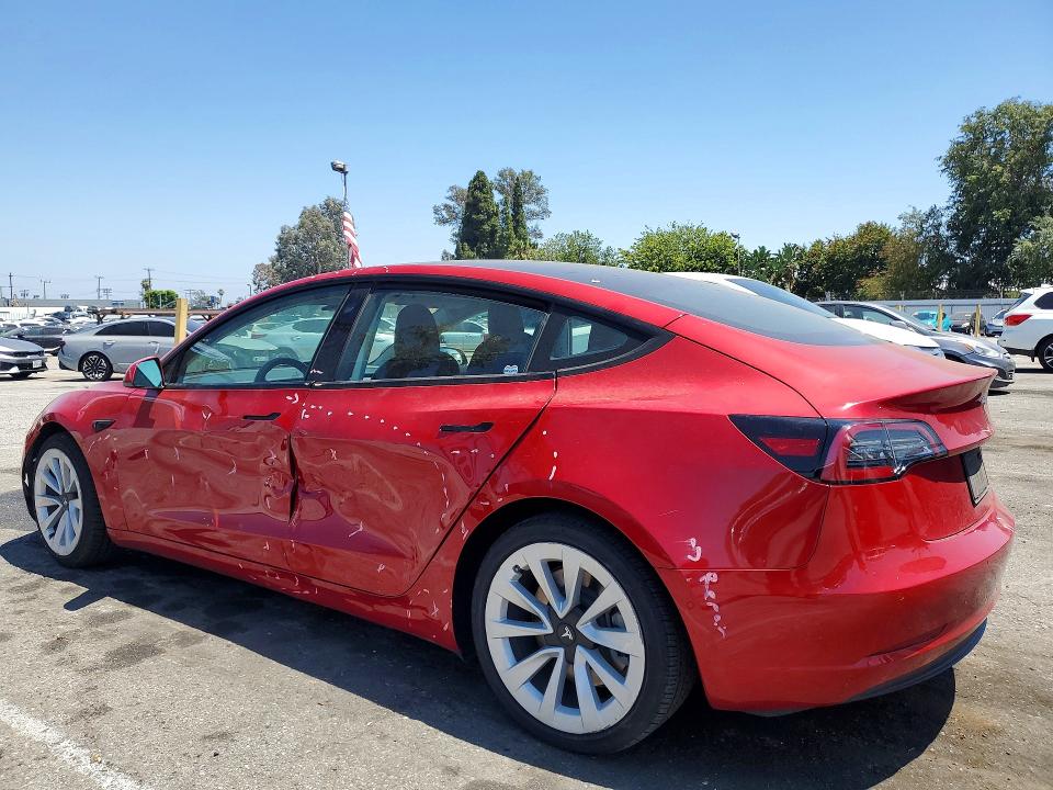 2022 Tesla Model 3 VIN 5YJ3E1EB8NF271878 COPART salvage auction — SIDE, Ca - Salvage Certificate, sold $7,900 on 2026-07-28 (photo 2)