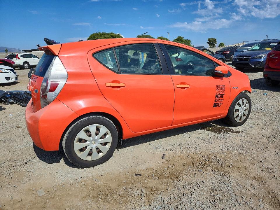 2012 Toyota Prius VIN JTDKDTB30C1005543 COPART salvage auction — FRONT END, CA - SALVAGE CERTIFICATE, sold $325 on 2026-07-24 (photo 3)