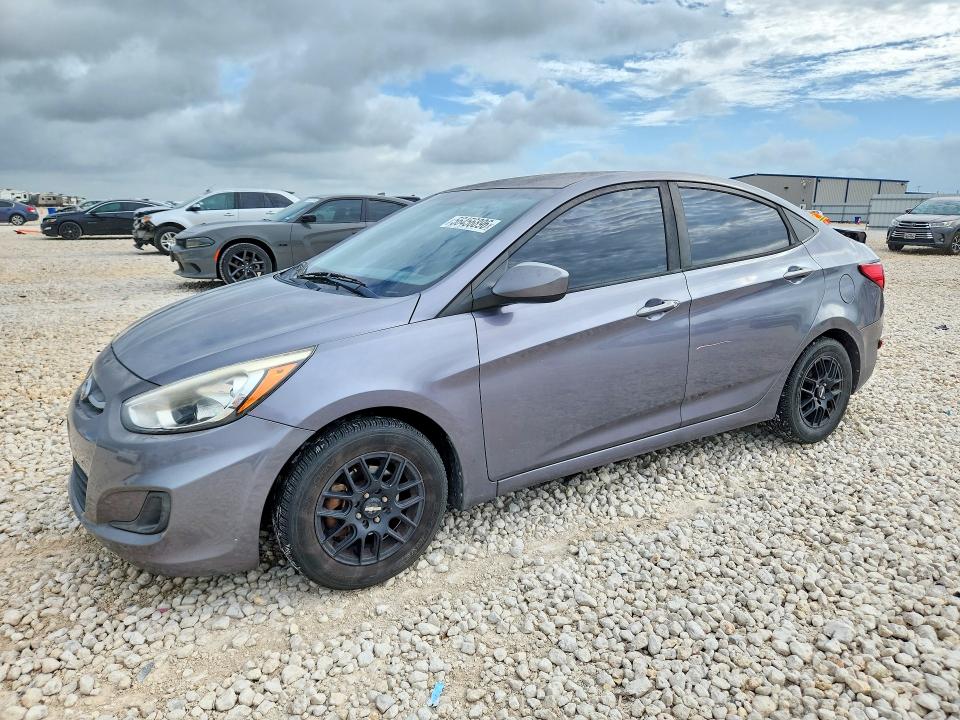 2016 Hyundai Accent VIN KMHCT4AE0GU089394 COPART salvage auction — REAR END, TX - SALVAGE VEHICLE TITLE (P), sold $1,850 on 2026-07-02 (photo 1)