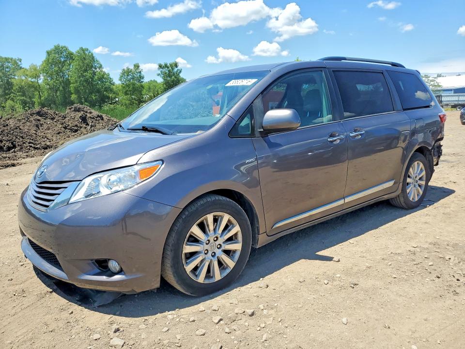 2016 Toyota Sienna VIN 5TDDK3DC2GS140799 COPART salvage auction — REAR END, Oh - Cert Of Title-Salvage, sold $3,600 on 2026-07-09 (photo 1)
