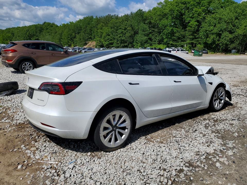 2022 Tesla Model 3 VIN 5YJ3E1EB9NF266852 COPART salvage auction — FRONT END, Ma - Cert Of Title-Salvage, sold $4,000 on 2026-07-17 (photo 3)