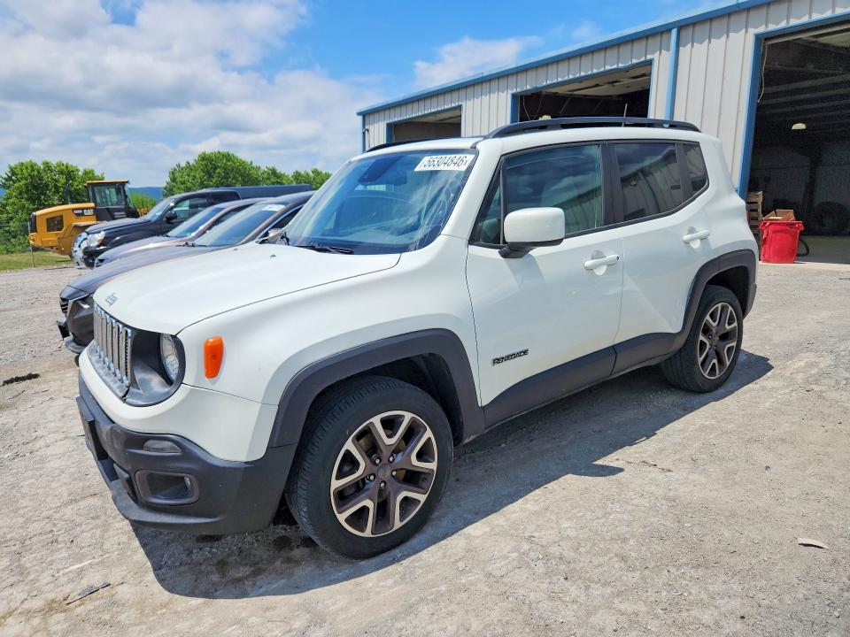2018 Jeep Renegade VIN ZACCJBBB4JPG75558 COPART salvage auction — FRONT END, Md - Cert Of Salvage > 75% Damage, sold $1,500 on 2026-08-07 (photo 1)