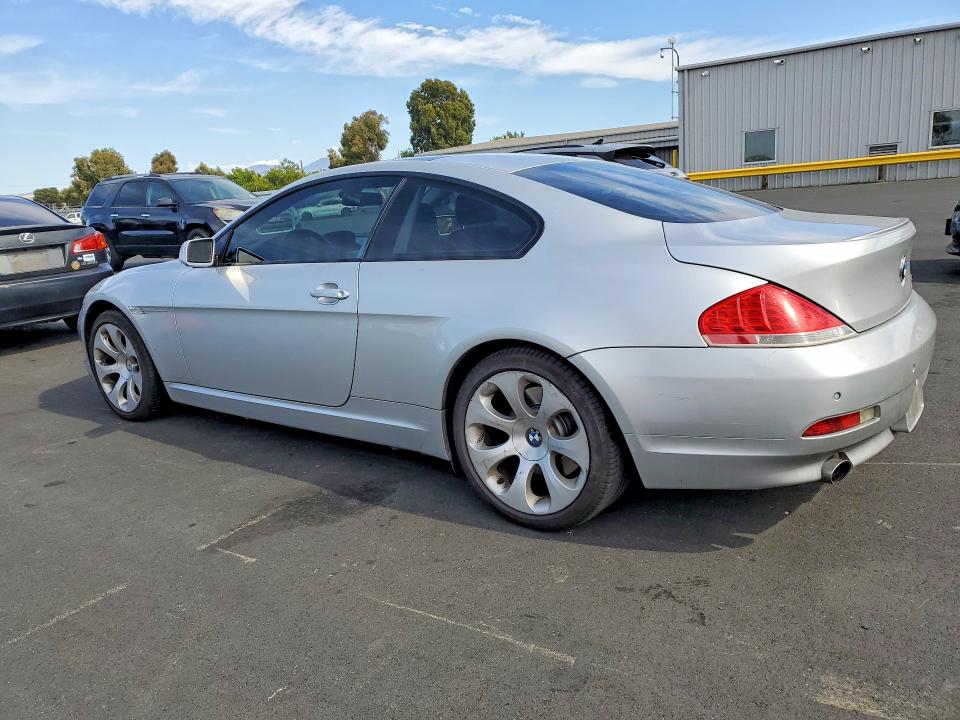 2006 BMW 6 series VIN WBAEH13486CR50517 COPART salvage auction — MINOR DENT/SCRATCHES, CA - DIS/DLR/EXP APP FOR DUP CLEAN, sold $450 on 2026-07-08 (photo 2)