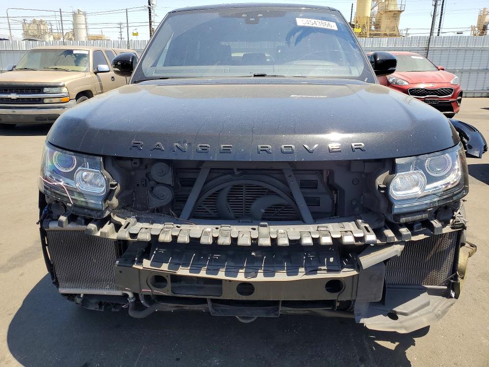 2017 Land rover RANGE ROVER VIN SALGS2FE4HA349068 COPART salvage auction — FRONT END, Ca - Salvage Certificate, sold $11,500 on 2026-07-20 (photo 5)