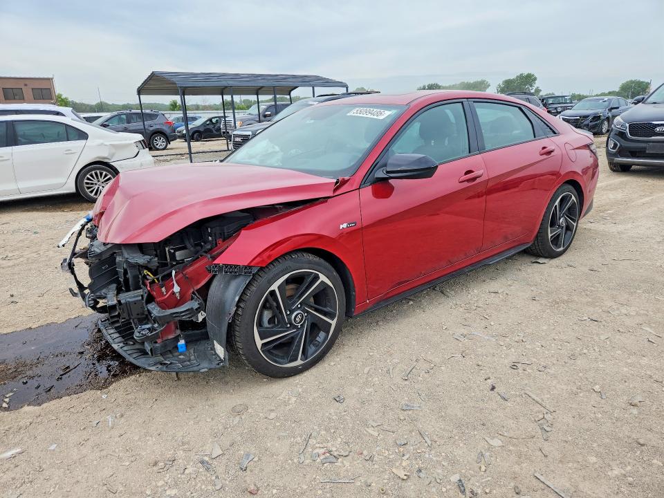 2021 Hyundai Elantra VIN KMHLR4AF1MU181553 COPART salvage auction — MECHANICAL, Ks - Cert Of Title-Salvage, sold $700 on 2026-07-21 (photo 1)