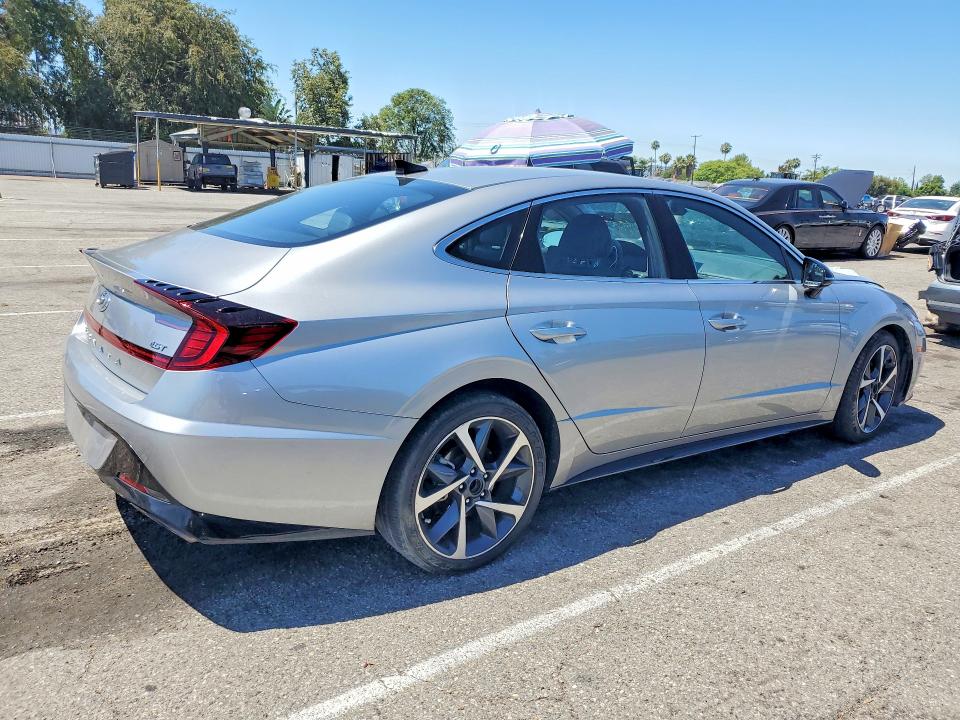 2021 Hyundai Sonata VIN 5NPEJ4J28MH065181 COPART salvage auction — Burn Engine, Ca - Salvage Certificate, sold $325 on 2026-07-28 (photo 3)