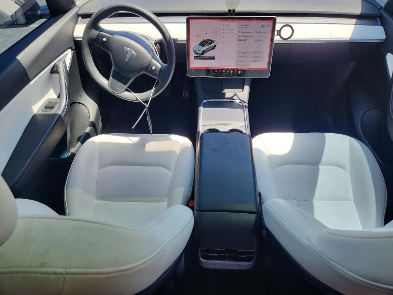2021 Tesla Model y VIN 5YJYGDEEXMF157438 COPART salvage auction — REAR END, CA - SALVAGE CERTIFICATE, sold $500 on 2026-07-28 (photo 8)