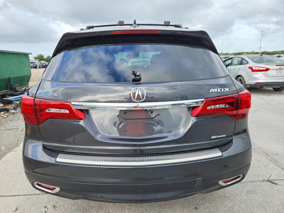 2015 Acura Mdx VIN 5FRYD4H46FB020381 COPART salvage auction — NORMAL WEAR, La - Certificate Of Title, sold $3,300 on 2026-07-02 (photo 6)