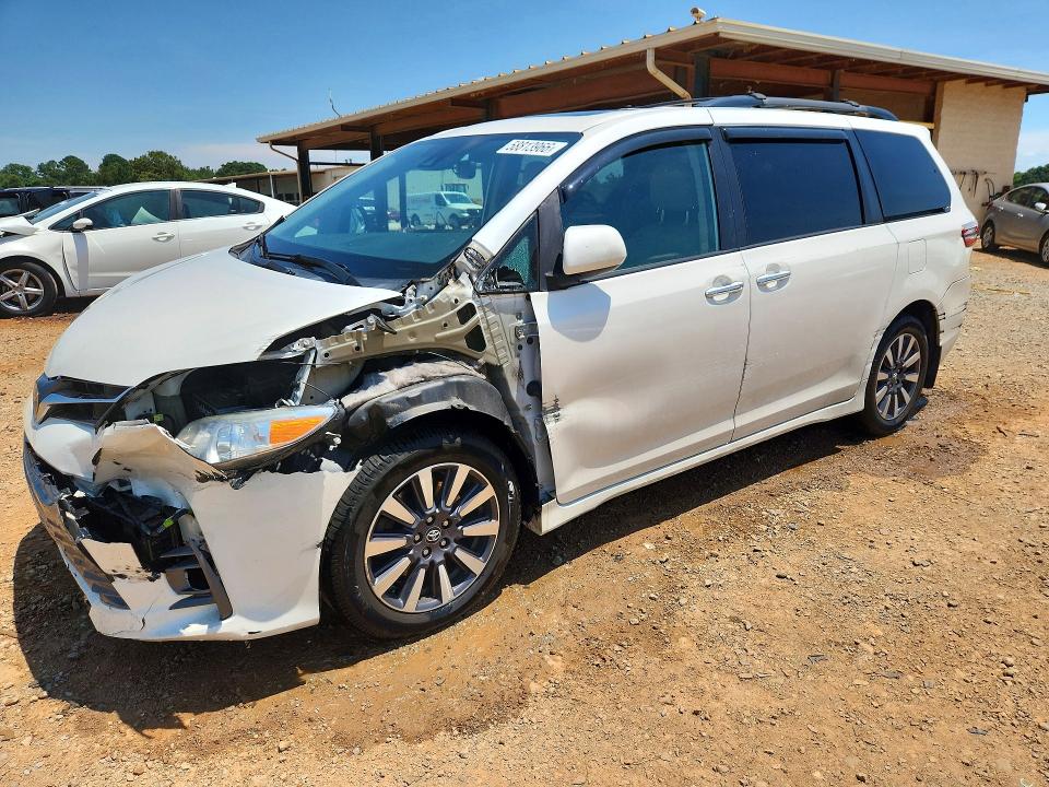 2020 Toyota Sienna VIN 5TDDZ3DC3LS238360 COPART salvage auction — FRONT END, Tn - Salvage Certificate, sold $1,900 on 2026-07-22 (photo 1)