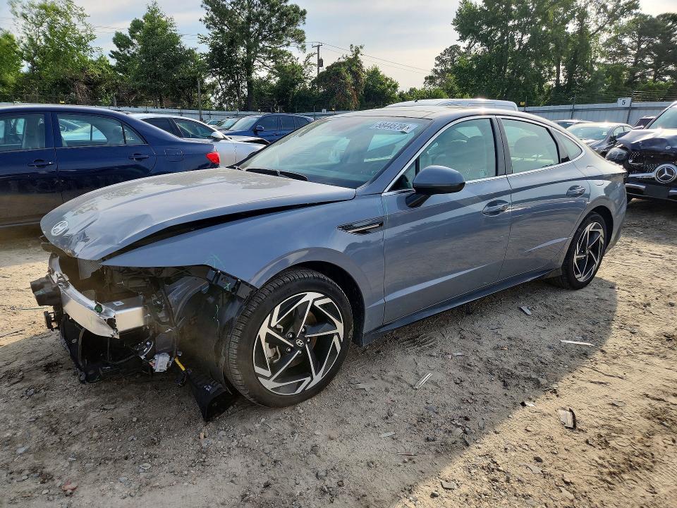 2025 Hyundai Sonata VIN KMHL14JA1SA518152 COPART salvage auction — FRONT END, Va - Cert Of Title - Salvage, sold $200 on 2026-07-28 (photo 1)